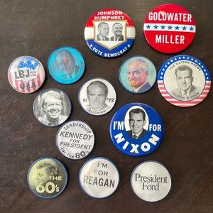 VINTAGE Hologram Presidential Pins